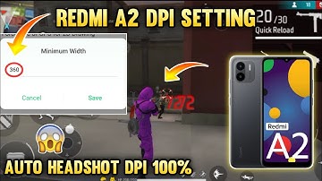 Redmi A2 dpi setting free fire  || dpi redmi A2 ff || best Dpi for redmi
