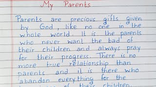 Write a paragraph on My Parents | Short essay | English