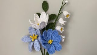 BUKET YAPIMI PART 3/MAKING MUGE FLOWER /MÜGE YAPIMI/VADİ ZAMBAĞI YAPIMI #müge#zambak#crochetflowers