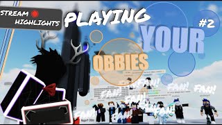 i played YOUR obbies in Obby Creator w/ FANS!!! (#2) (1k Stream Highlights)