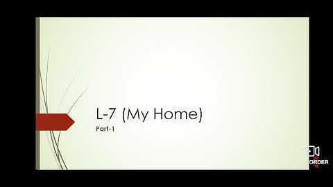 Class-1, Subject-EVS, Video-19, Chapter-7, My Home,  Part-1 by Mrs Sunidhi