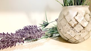 DIY Dollar Tree Lavender Flower Pot Arrangement || Dollar Tree || Walmart || Spring DIY 2019