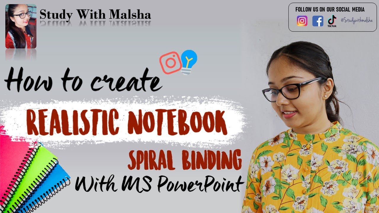 How to make a Realistic Notebook Design in PowerPoint | MS PowerPoint ...