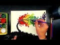 Как нарисовать ЯРКОЕ ДЕРЕВО красками