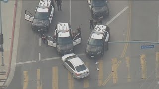One in custody after LAPD pursuit through North Hollywood