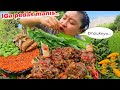 Iga pedas manis sambal lalapan mesti daun pepaya biar sehat 