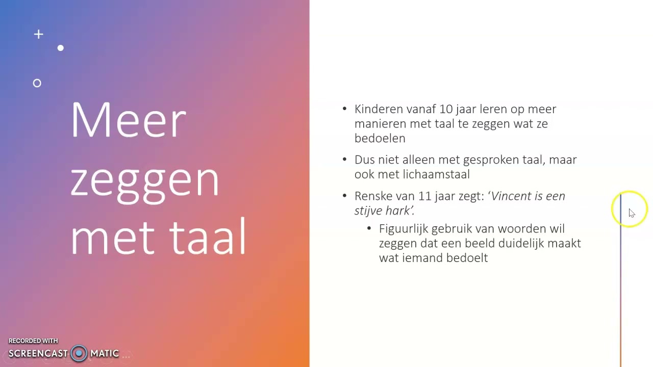 OA - 4.3 - Taalontwikkeling oudere schoolkind