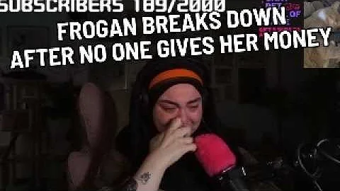 Gross Twitch Streamer "Frogan" just broke down on stream... after no one gave her money for rent