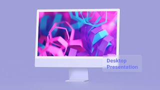 [After Effects Template] Colorful Display - Website Desktop Mockup Presentation