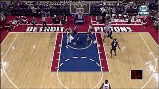 Andre Drummond hits a tough jumper to beat the shot clock