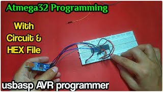 How to Flash Atmega32 IC flash atmega32 using USBasp Programmer #atmega32 #atmega32flash