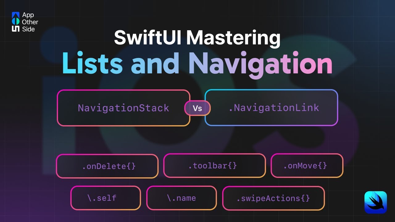 5 SwiftUI Mastering Lists and Navigation || Watch at 1.25x ...