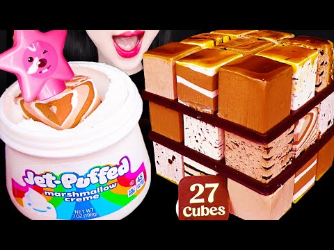 ASMR Chocolate Ice <strong>Cream</strong> <strong>Cake</strong> 초콜릿 아이스크림 케이크 먹방 Mukbang, Eating