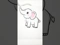 Cute Baby Elephant Drawing 🐘✨ | Easy Animal Drawing for Beginners #shorts