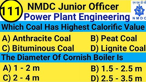 NMDC Model Paper 2021 || Top 20 Power Plant Engineering Objective Questions And Answer For All Exam