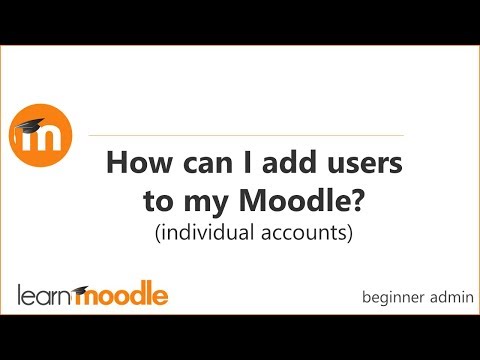 How can I add users to my Moodle? (Individual accounts)
