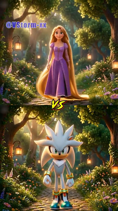 Rapunzel VS Amy Rose, Sonic, Rogue The Bat, Shadow, Knuckles, Blaze The Cat, Silver The Hedgehog