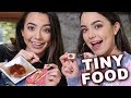 Tiny food challenge spaghetti  merrell twins