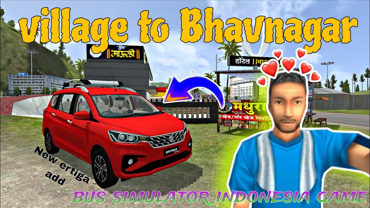 Bus simulator indonesia game 😍 || village to Bhavnagar trip || new ertiga add || @SPGamer07-k4|