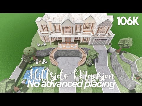 Hillside Mansion No Advanced Placing Bloxburg Build Youtube