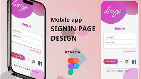 Design of mobile app signin page design by using figma #figma #uiuxdesign #graphicdesign #loginpage