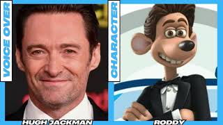 COMPARISON VOICE OVER AND CAST FLUSHED AWAY
