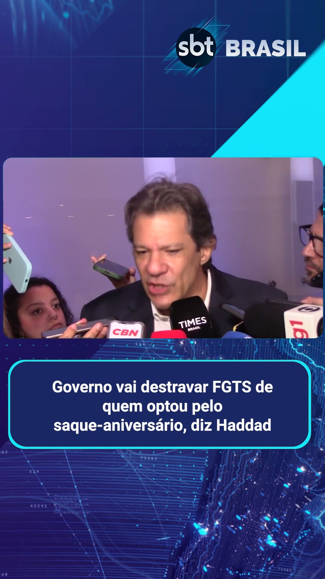 Haddad diz vai destravar o FGTS de quem optou pelo saque-aniversário | SBT Brasil (24/02/25)