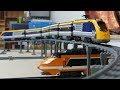 Extralanger Lego Personenzug und Horizon Express auf TRIXBRIX Teststrecke