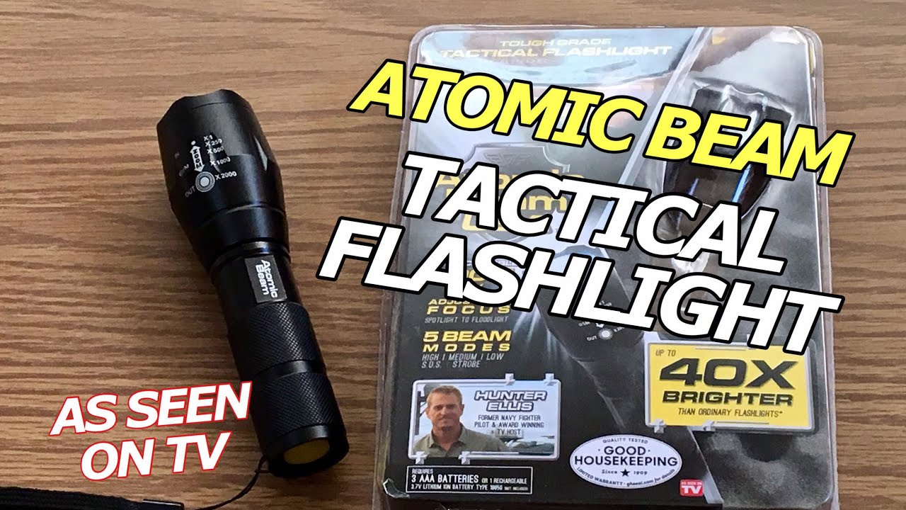 Atomic Beam Tactical Flashlight Review : As Seen on TV - YouTube