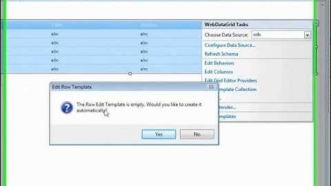 WebDataGrid Row Edit Template