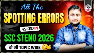 SSC STENO 2026 SPOTTING ERROR QUES | MUST WATCH FOR CGL