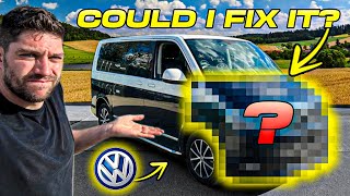 REPAIRING A CRASH DAMAGED VW CARAVELLE I BOUGHT MY WIFE!