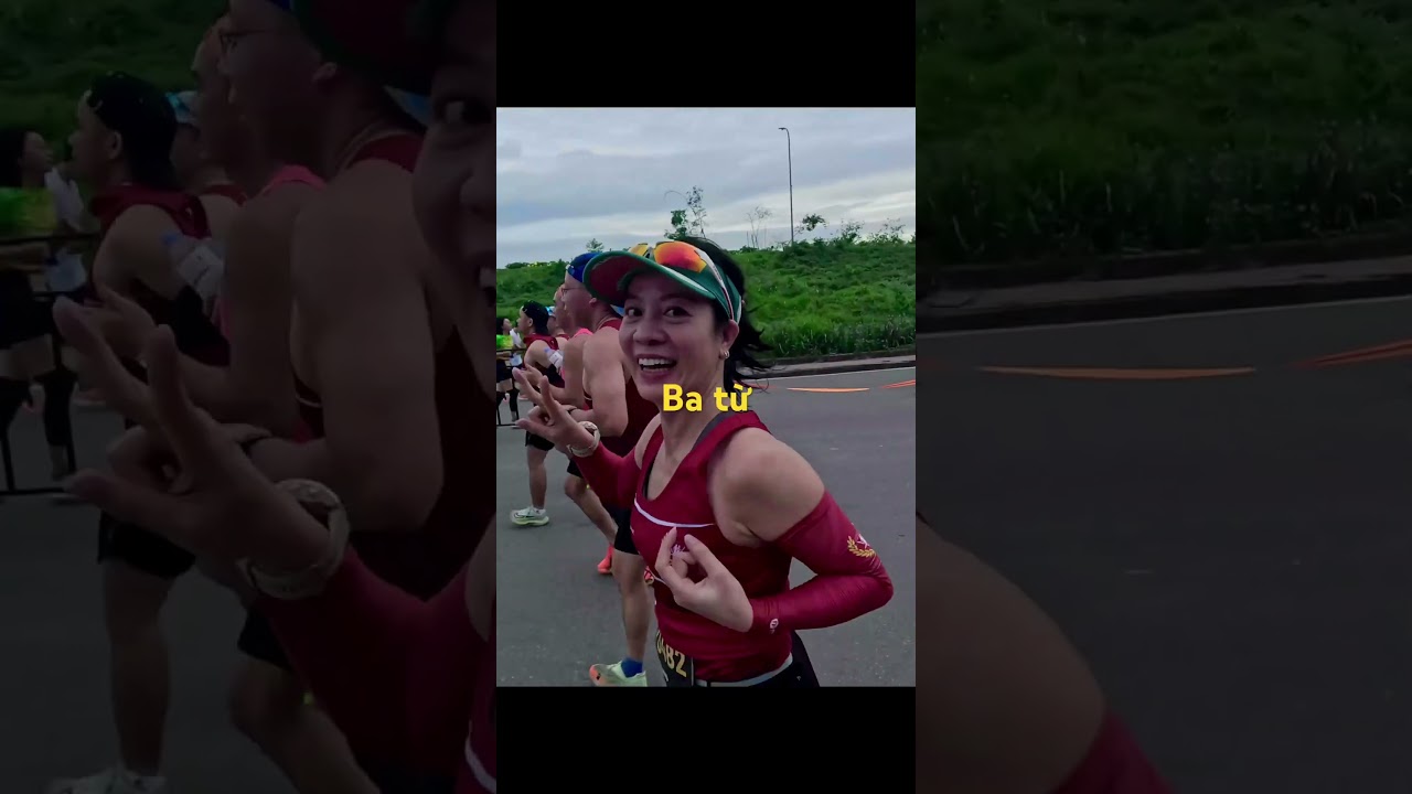 Tán gái trên đường chạy giải LBM2024 