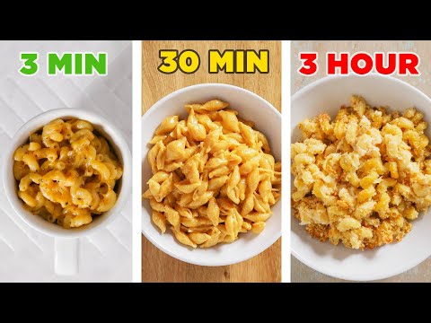 3-minute-vs.-30-minute-vs.-3-hour-mac-n'-cheese-•-tasty