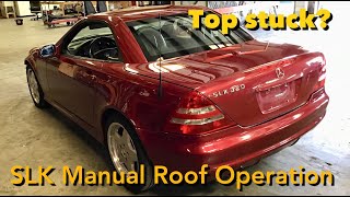 Mercedes SLK Manual Top / Roof Closing (1998-2004 R170)