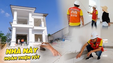Kiểm tra tiến độ công trình 2 tầng đang hoàn thiện ở Bình Dương