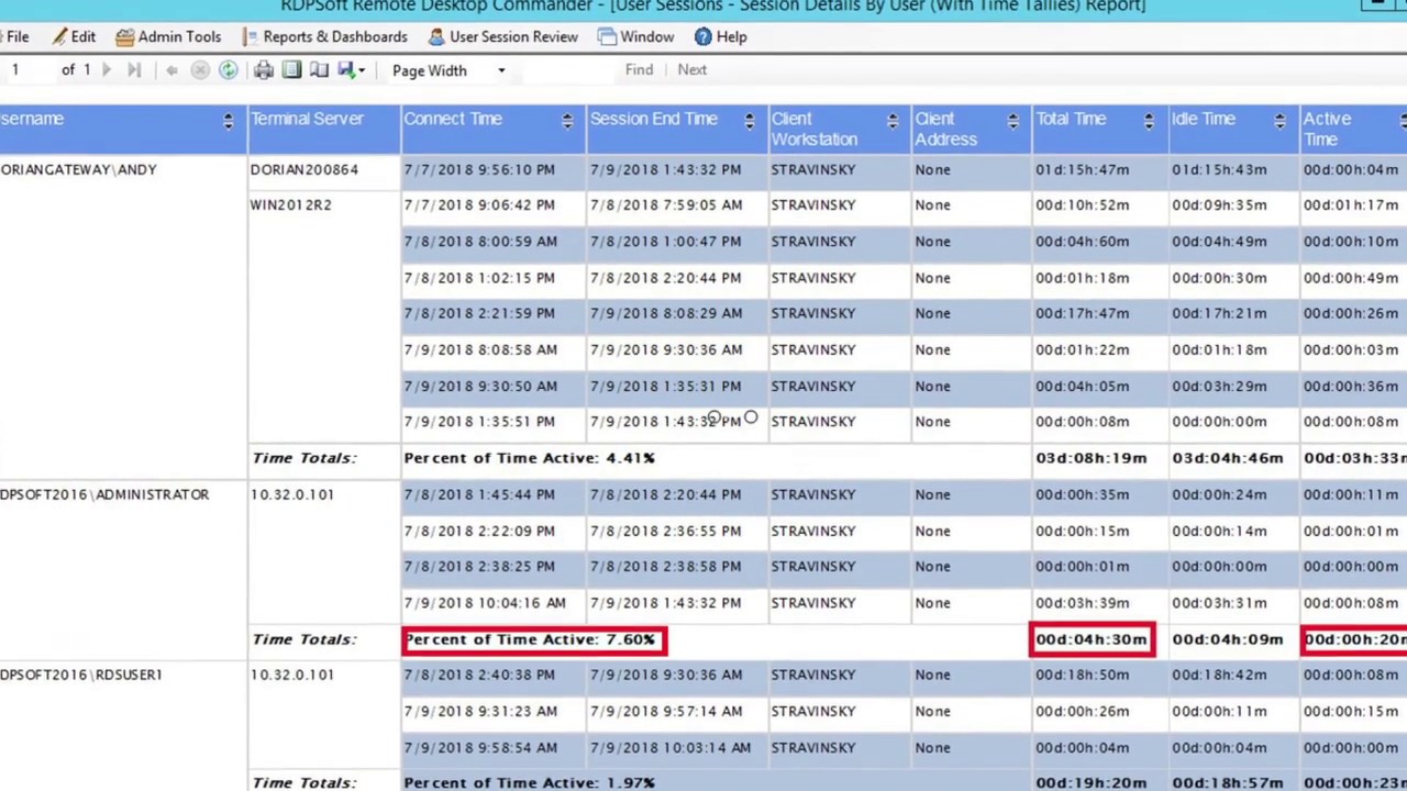 Update New Remote Desktop User Activity Monitoring