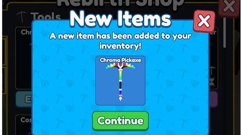 Buying the Chroma Pickaxe in Mining Simulator 2!