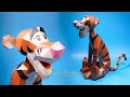 How to make tigger too 3d papercraft  tigger low poly papercraft svg for cricut projects cameo