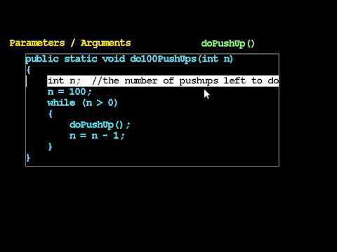 Parameters: Introducing Parameters and Arguments - YouTube