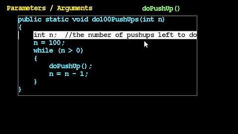 Parameters:  Introducing Parameters and Arguments