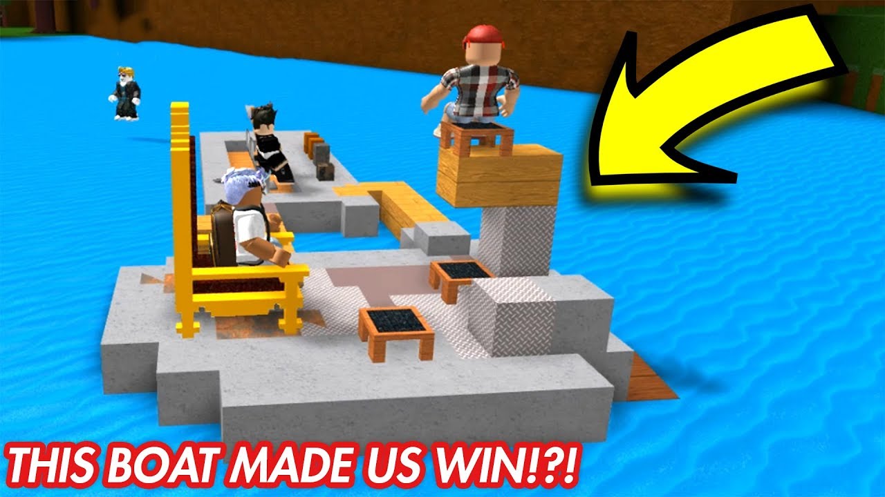 build a boat for treasure in roblox! *we made it* - youtube
