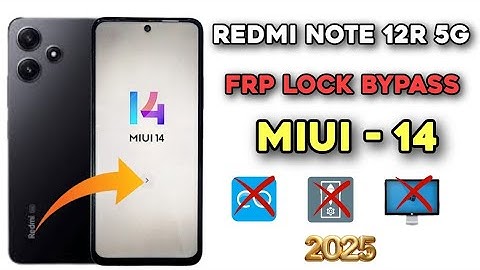 🔥Redmi Note 12R Frp Lock Bypass (Miui-14) 2025/ All Redmi Google account bypass Without Pc