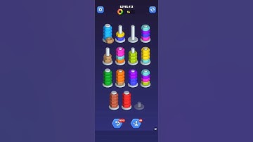 nut sort game video level 1 se 412 tk salutations done ✅ very super hard level #logiclike #quizness