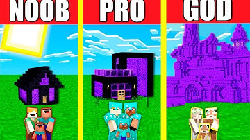 NETHER PORTAL HOUSE BUILD CHALLENGE- Minecraft Battle: NOOB vs PRO vs GOD / Animation