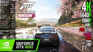 GTX 1650 | Forza Horizon 6 - 4K 1440p, 1080p, 900p, FSR 3.1.5 - Ultra, High, Medium, Low