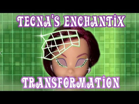 Winx Club-Tecna Enchantix Mattel Doll Transformation [Stopmotion]