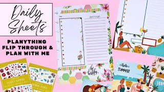 DAILY SHEETS PLAN WITH ME &amp; FLIP THROUGH | PLANYTHING NEW RELEASE