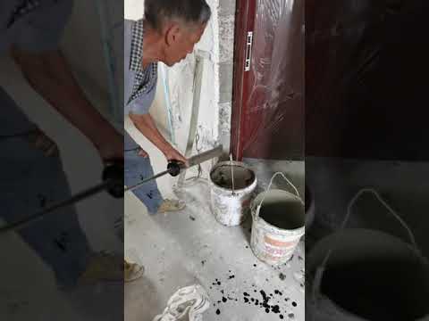 طريقه جميله لوضع الأسمنت على الباب