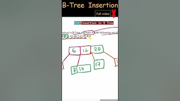 B-Tree Insertion , Construction of B Tree | Data Structure #BTree #DSA #TreeInsertion